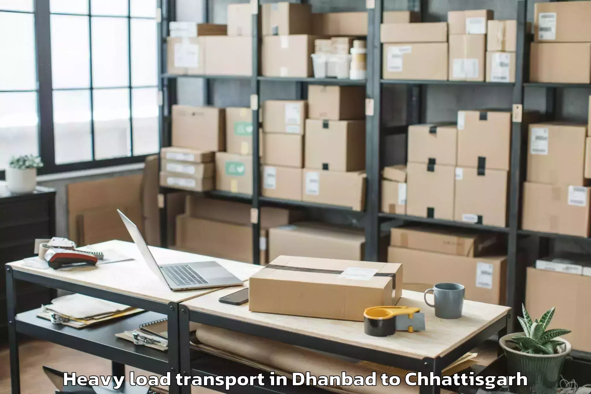 Book Dhanbad to Kurud Heavy Load Transport Online